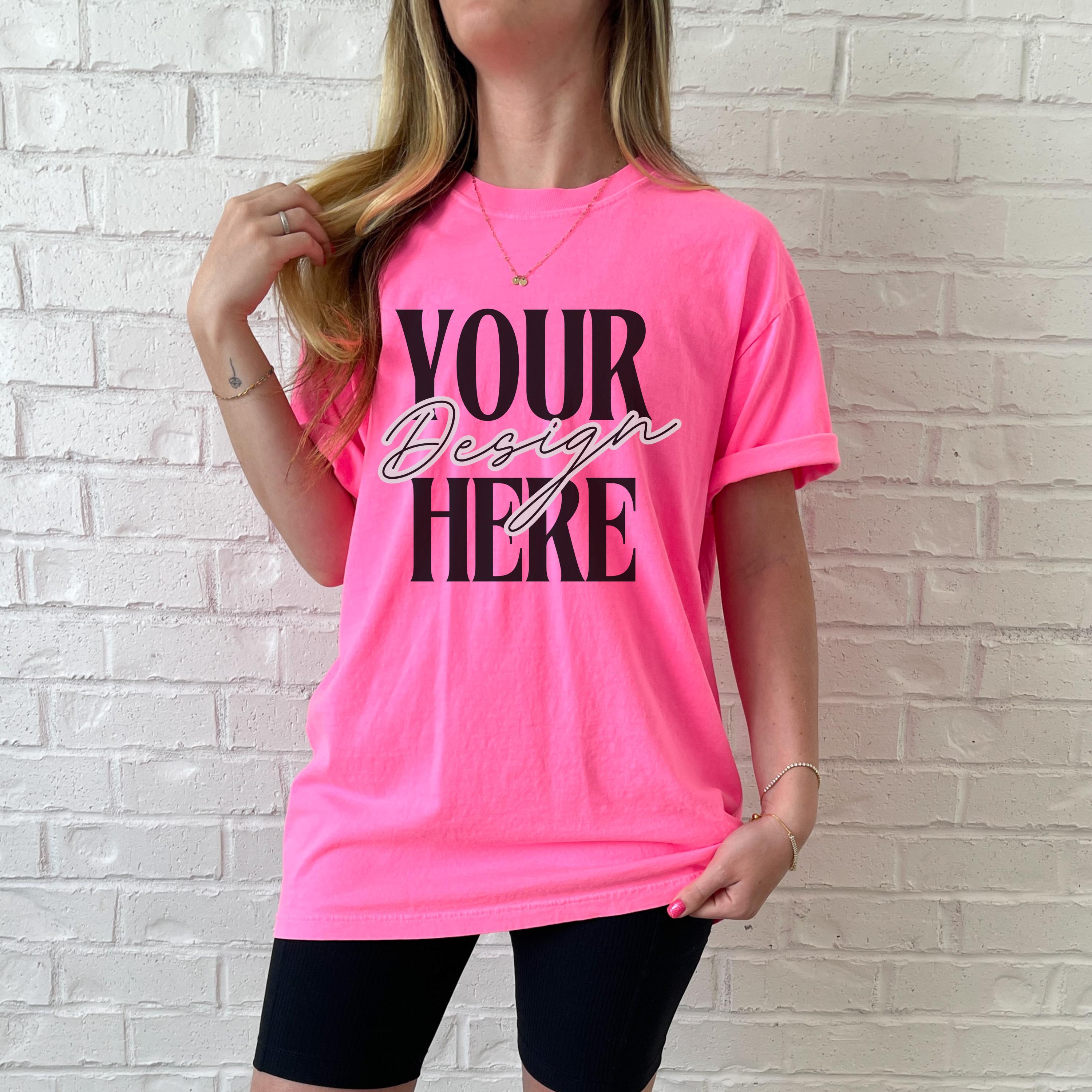 Camiseta rosa neón España