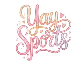 Yay Sports PNG, zabawny sarkastyczny cytat sportowy, pastelowy wzór sublimacji na dzień meczu, koszulka z humorem antysportowym PNG, dziewczęca grafika fanki sportu
