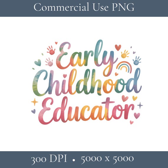 Early Childhood Teacher Shirt PNG, Preschool Teacher Sublimation Design, Kindergarten Educator Graphic, Cute Teacher Life PNG, ECE Gift