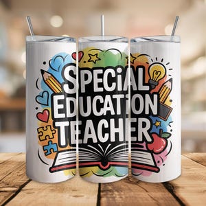 Spezielle Bildung Lehrer Tumbler Wrap, Autismus Bewusstsein Tumbler Wrap, Puzzleteil Tumbler Wrap, 20oz Skinny Tumbler Design