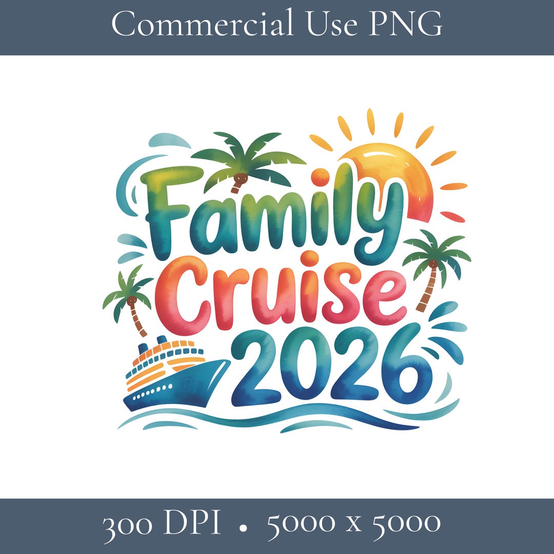 Family Cruise 2026 PNG, Matching Cruise Shirt Design, Family Vacation ...