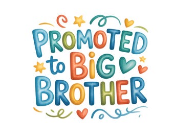 Promoted to Big Brother PNG, Pregnancy Announcement Design, Big Brother Reveal Sublimation, Cute Family Baby Reveal Shirt PNG