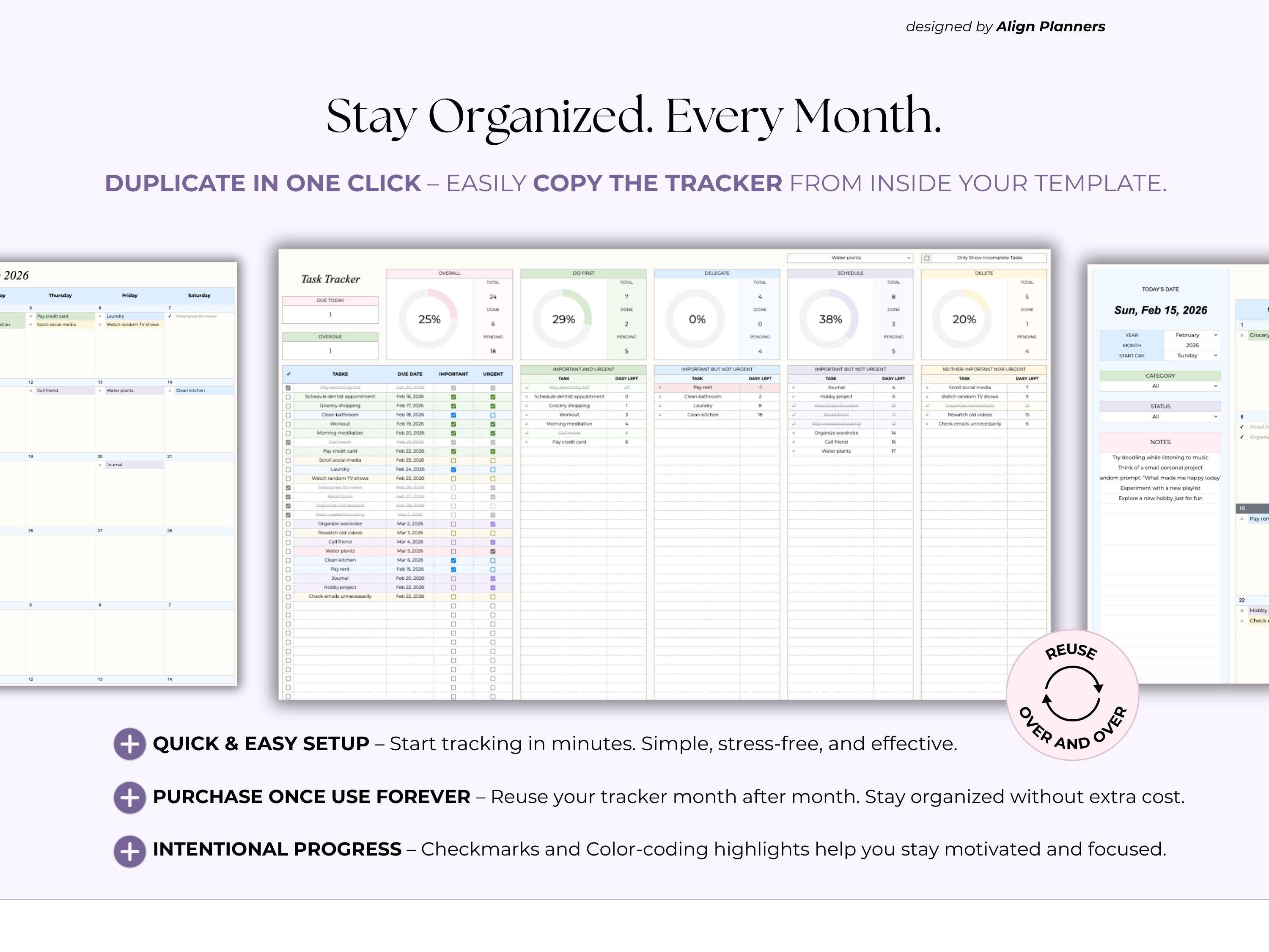 Eisenhower Matrix Task Tracker Google Sheets Spreadsheet Priority ...