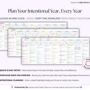 Year-at-a-Glance Planner Google Sheets Spreadsheet – 2026 One Page Calendar, Monthly Task, Event & Birthday Tracker, Digital Download image 6