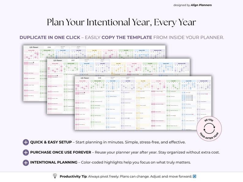 Year-at-a-Glance Planner Google Sheets Spreadsheet – 2026 One Page Calendar, Monthly Task, Event & Birthday Tracker, Digital Download image 6