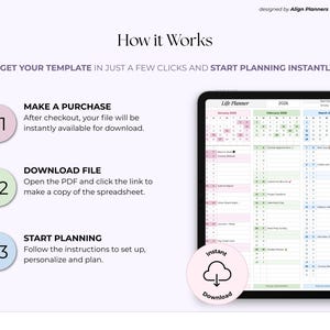 Year-at-a-Glance Planner Google Sheets Spreadsheet – 2026 One Page Calendar, Monthly Task, Event & Birthday Tracker, Digital Download image 9