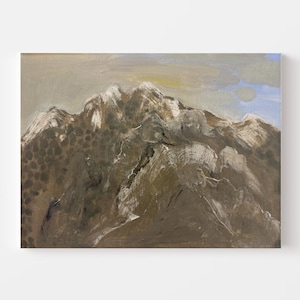 Original Huangshan Landscape Acrylic Painting | 16&quot;x 20 &quot; | Yellow Mountain China Painting | Misty Mountain Art | Chinese Nature Wall Art |