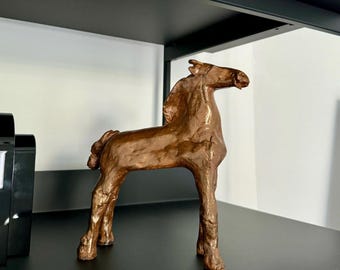 ブロンズ製ギリシャ馬像 - 古代抽象彫刻の馬の置物 - 動物アートギフト