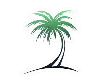 WAHBWNAT Palm Tree Logo Vinyl Kiss-Cut Sticker