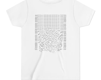 WAHBWNAT Distorted Text Youth Tee