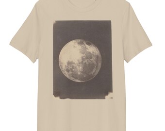 Vintage Vollmond Foto T-Shirt - T-Shirt aus Bio-Baumwolle mit Lunar Print