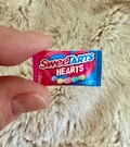 Miniature Valentine Candy: Reeses, Hershey Kisses, Dove Chocolate, SweetTarts, Sour Patch