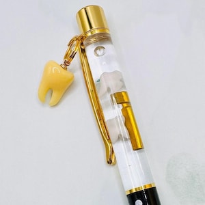 Canetas para o primeiro dente/Caneta para dentista/Presente para higienista dental/Feito à mão/Canetas fofas/Presente para amigos/Presente para professores