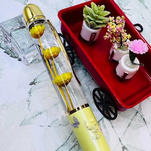 Stylo flotteur bling fleur/stylo herbier/stylo fleur esthétique/cadeau de demoiselle d'honneur/cadeau de retraite/cadeau pour les participants au mariage