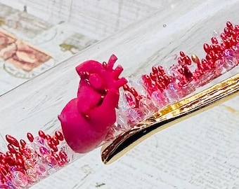 Bolígrafo flotante con forma de corazón en 3D: Anatomía humana, regalo para médicos.