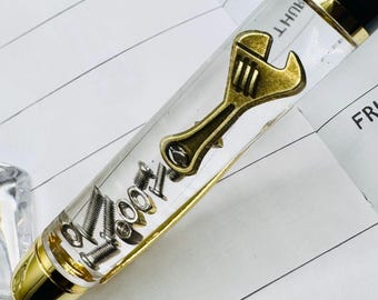 Mechanic Float Pen: Wrench, Nuts & Bolts - Gift for Him