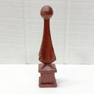 Vintage Cast Iron Finial  - Architectural Salvage Steeple Finial  5 3/4&quot;  inches tall