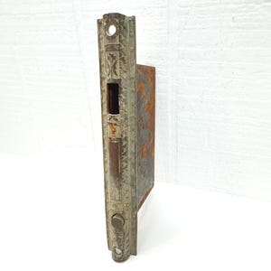 Antique Eastlake Mortise Lock Ornate Cast Iron Door Lock Mechanism Circa 1880s