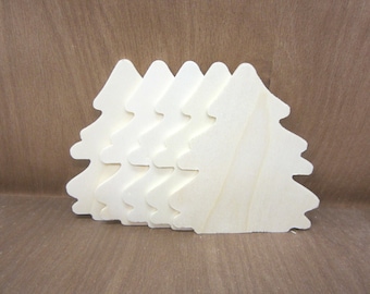 Wooden Christmas Trees -  Unfinished - Set Of 5 - Birch Plywood 1/8 - Laser compatible
