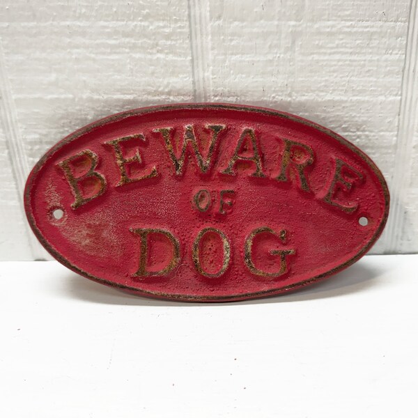3x Warnschild „Beware Of Dog“ – 25,4 X 17,8 Cm, Aluminium, Wetterfest, UV-geschützt, Mit Befestigungslöchern