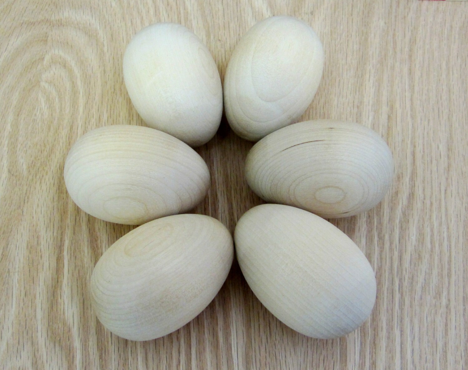 Wooden Eggs for Craft Projects Lot of 6 Natural Shape - Etsy