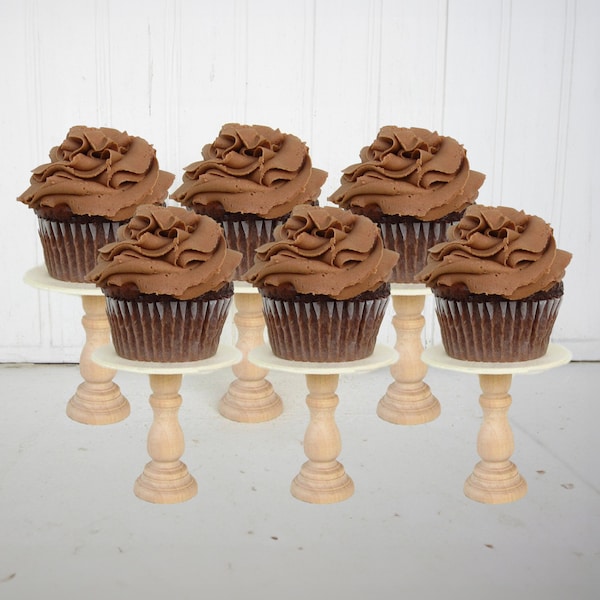 DIY Project Wooden Cupcake Stand Lot Of Six Unfinished