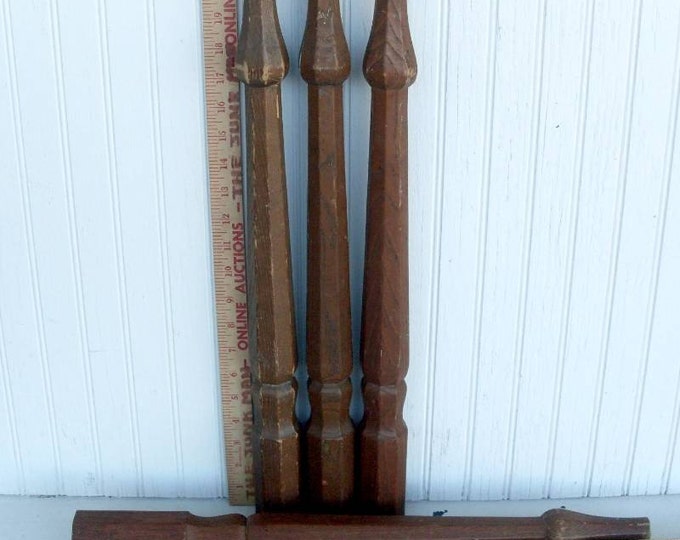 Salvaged Vintage Wood Table Leg / Spindle / Candle Holder Etsy
