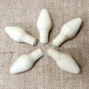 Christmas Tree Light Unfinished Wood - Lot Of 5