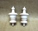 Unfinished Wooden Finial or Dowel Cap - Nice Profile - Lot Of 2 