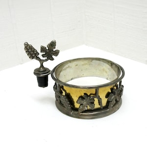 Vintage Wine Caddy & Wine Stopper Silver Plated International Silver Company