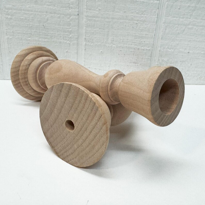 Wooden Candle Holder / Taper Candle Holder - 6-3/4" Tall image 4
