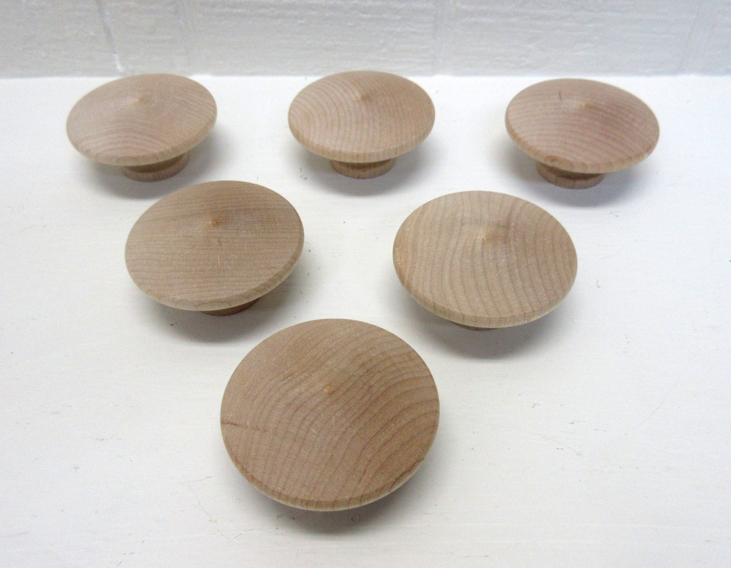 Wood Knobs New And Unfinished 2 Inch Wooden Door Knob Etsy