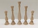 Wood Candle Holders / Candlesticks - Wedding Set of 5 