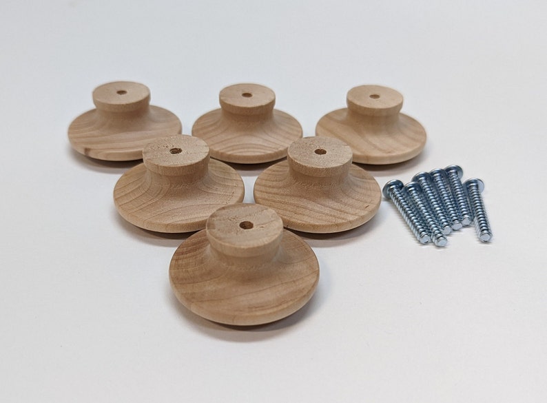 End Grain Wood Knobs / Drawer Pulls 2 Inch Unfinished Etsy