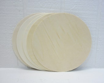 Wooden Circles 10 Inch Unfinished For Signs And Craft Projects Lot Of 5 - Birch Plywood 1/8 - Laser compatible - Birch Round Sign