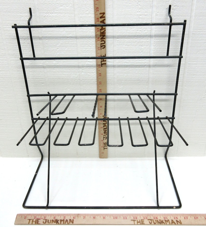 Vintage Metal Display Rack Peg Board Display Rack image 5