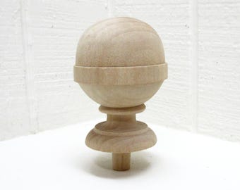 Big Finial - Unfinished Wood Finial With Nice Profile