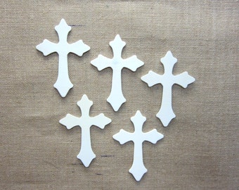 Wooden Cross Cutouts Unfinished Lot Of 5 Spiritual Decor