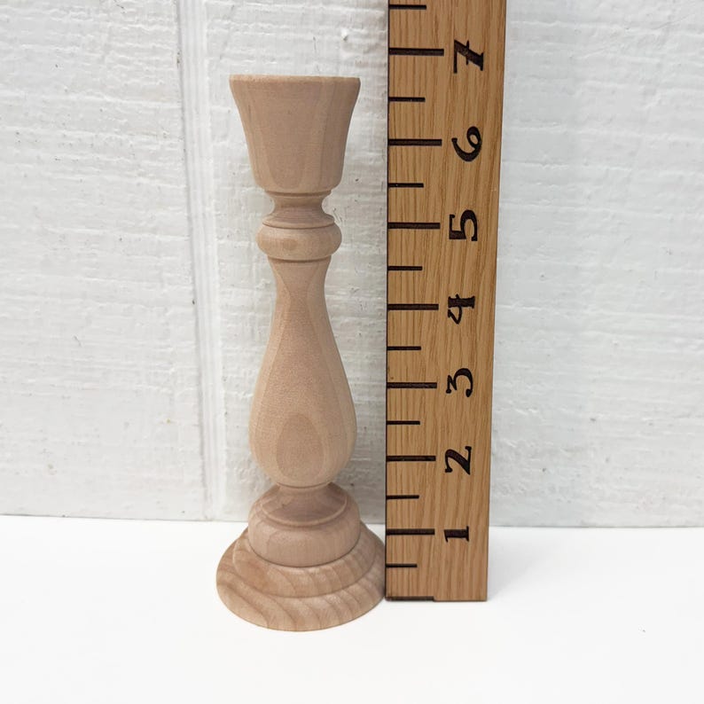 Wooden Candle Holder / Taper Candle Holder - 6-3/4" Tall image 2
