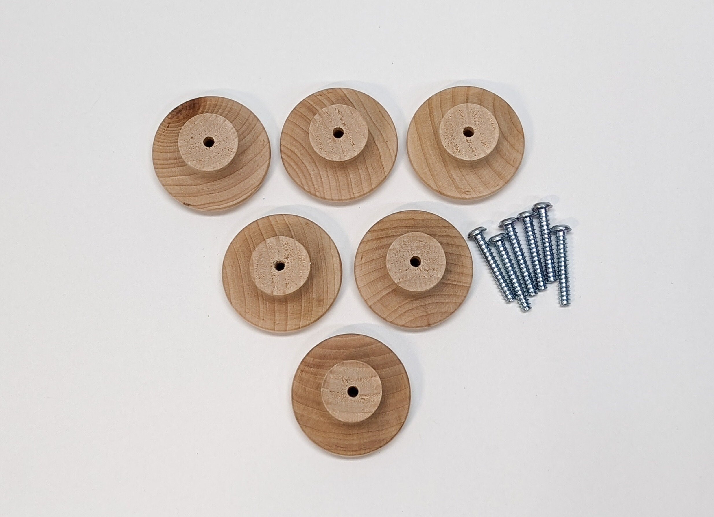 End Grain Wood Knobs / Drawer Pulls 2 Inch Unfinished Etsy