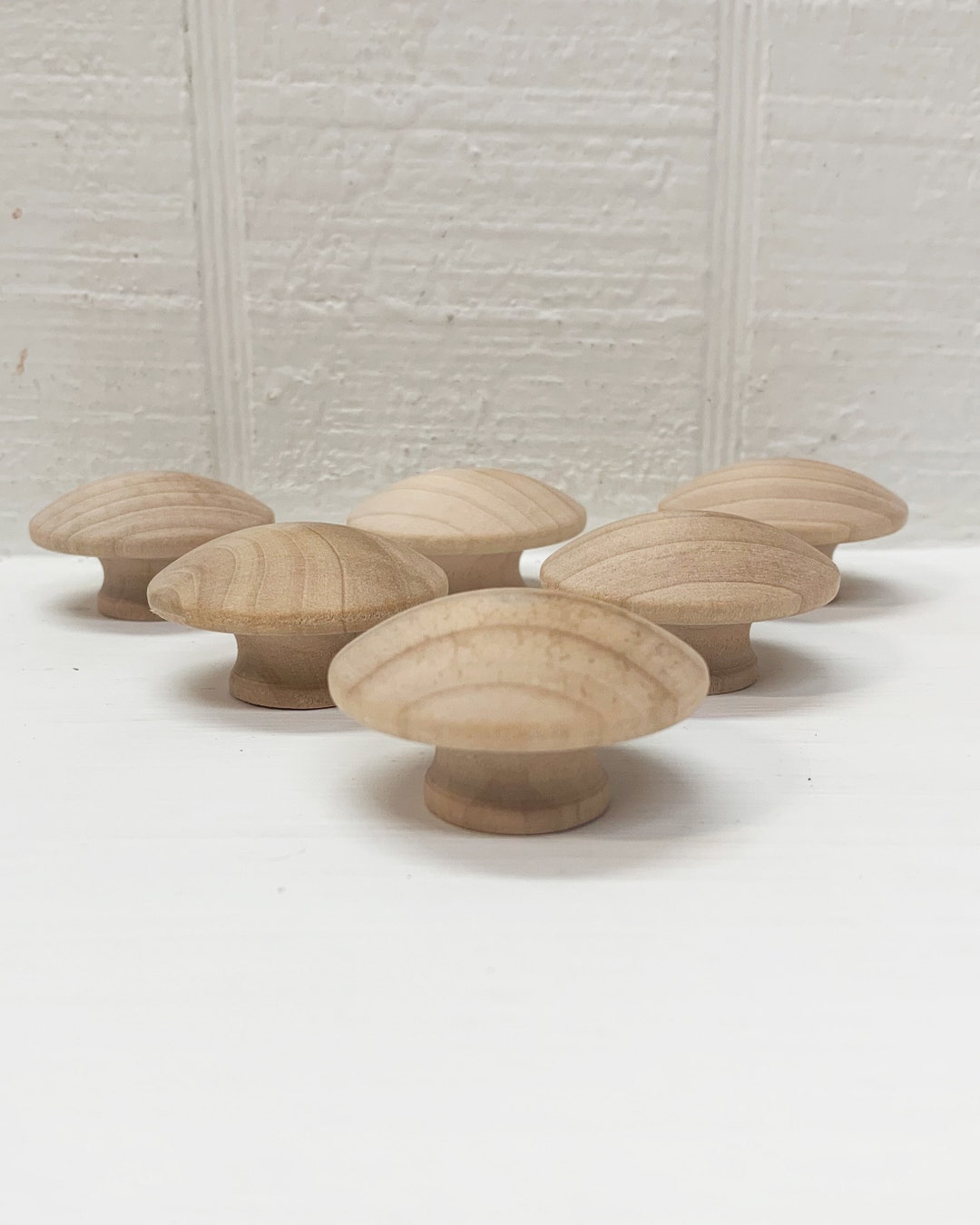 End Grain Wood Knobs / Drawer Pulls 1 3/4 Unfinished Set of 6 Etsy