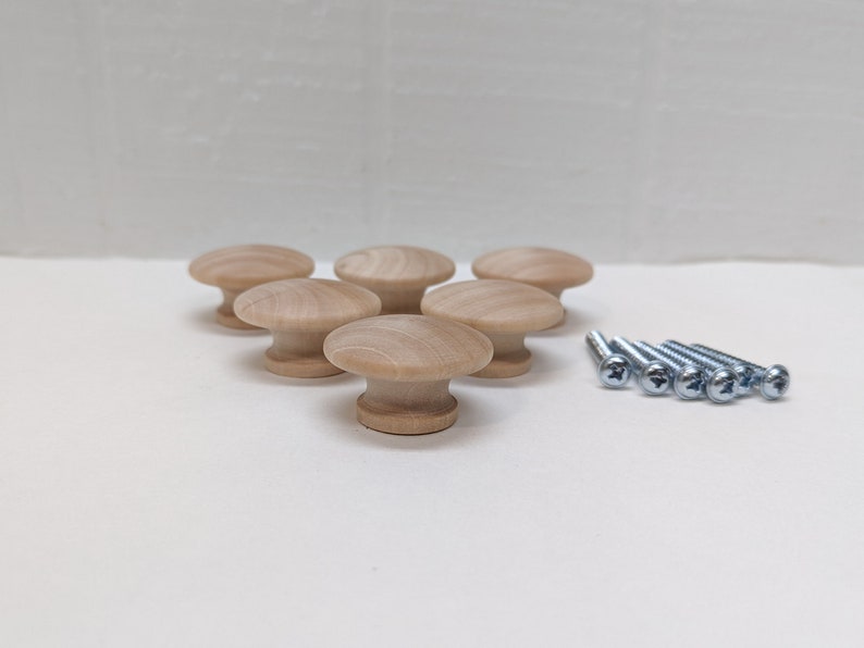 End Grain Wood Knobs / Drawer Pulls 11/2 Inch Unfinished Etsy