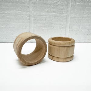 Unfinished Wooden Napkin Rings  - DIY Customizable Napkin Rings to Paint or Stain