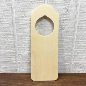 Wood Door Hangers Unfinished - DIY Craft Blank for Painting, Staining, and Custom Decor Projects