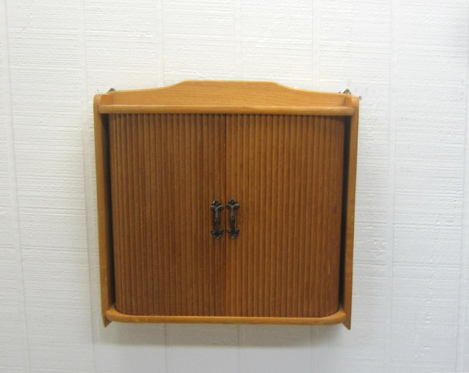 Vintage Wooden Shelf With Sliding Doors / Rolling Doors Wall Etsy