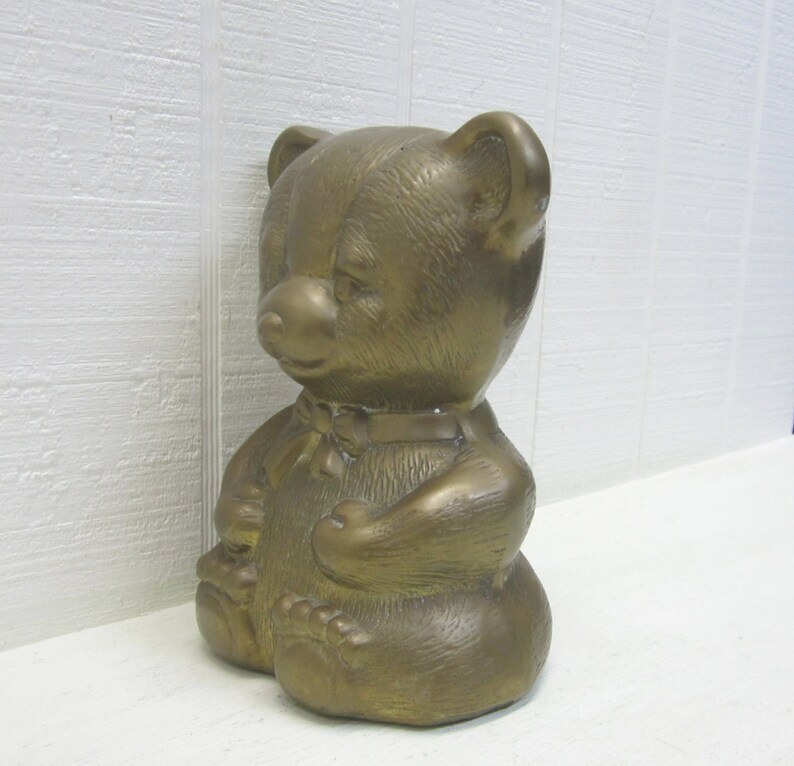 Vintage Brass Teddy Bear Figurine Etsy