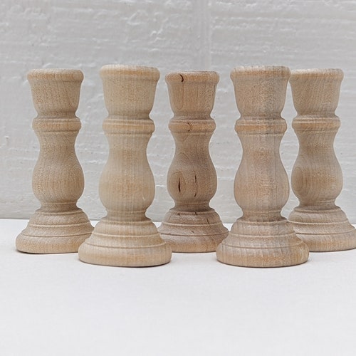Wooden Candle Holders / Taper Candlestick Holder 7 Piece Etsy
