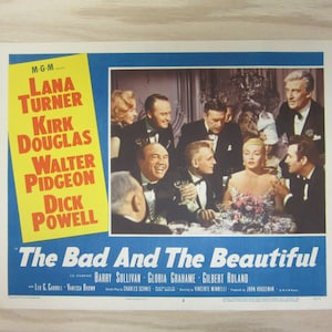 Vintage Lobby Card Lana Turner The Bad And The Beautiful / The Merry Widow