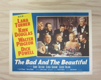 Vintage Lobby Card Lana Turner The Bad And The Beautiful / The Merry Widow