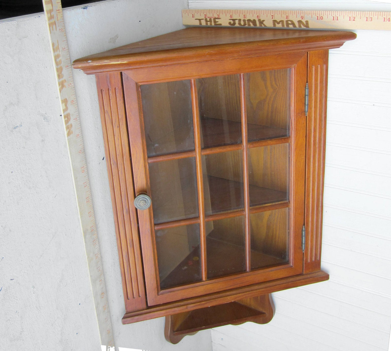 Wooden Wall Hanging Corner Curio Display Etsy